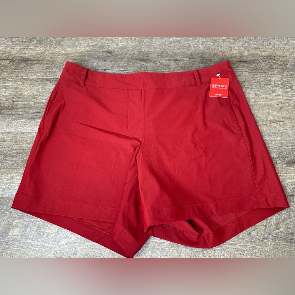 SPANX Sunshine Shorts Women XL Dark Cherry 6"  NWT